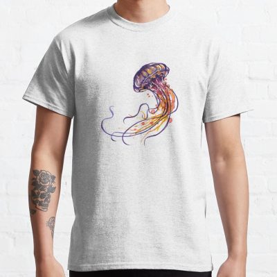 Jellyfish Watercolor T-Shirt Official Cow Anime Merch