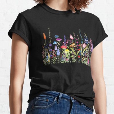 Colorful Wild Flower Field T-Shirt Official Cow Anime Merch